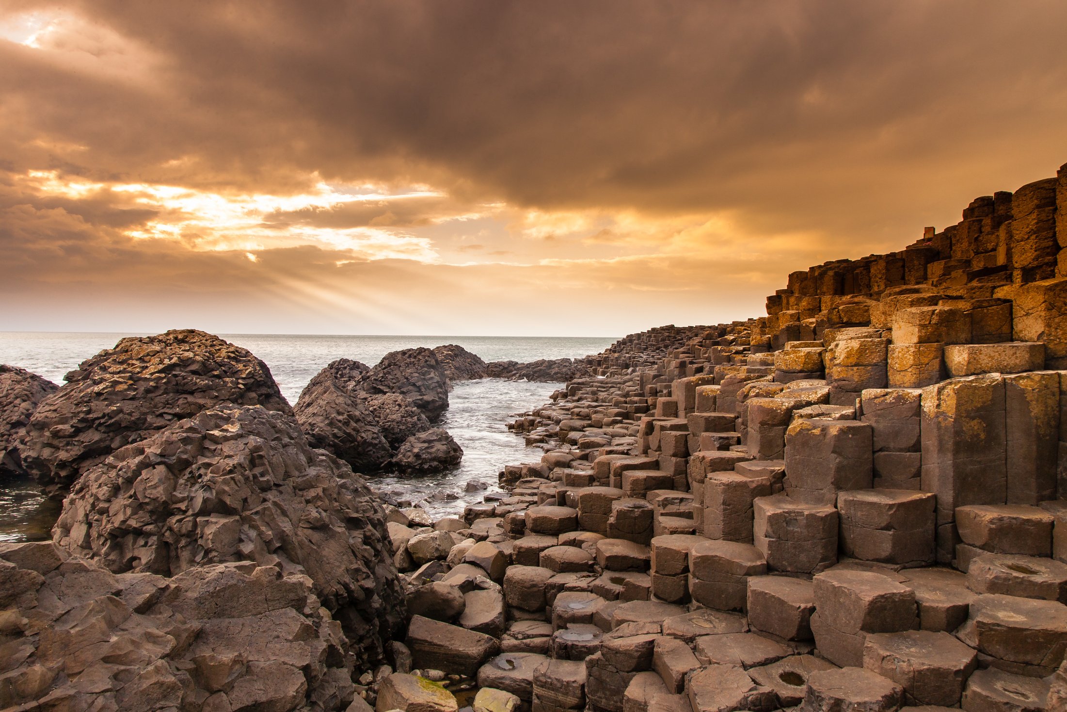 Giant's Causeway along the Northern Ireland